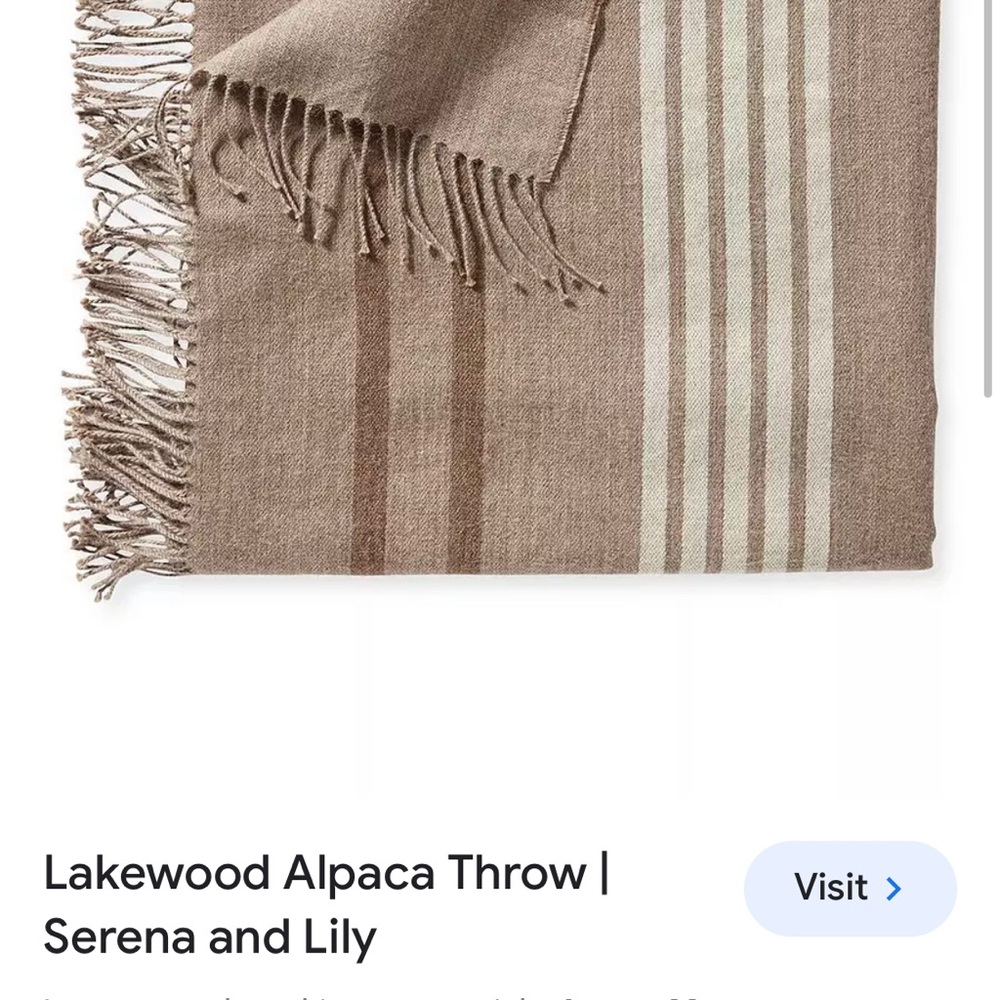 New Serena and Lilly Lakewood Alpaca Throw